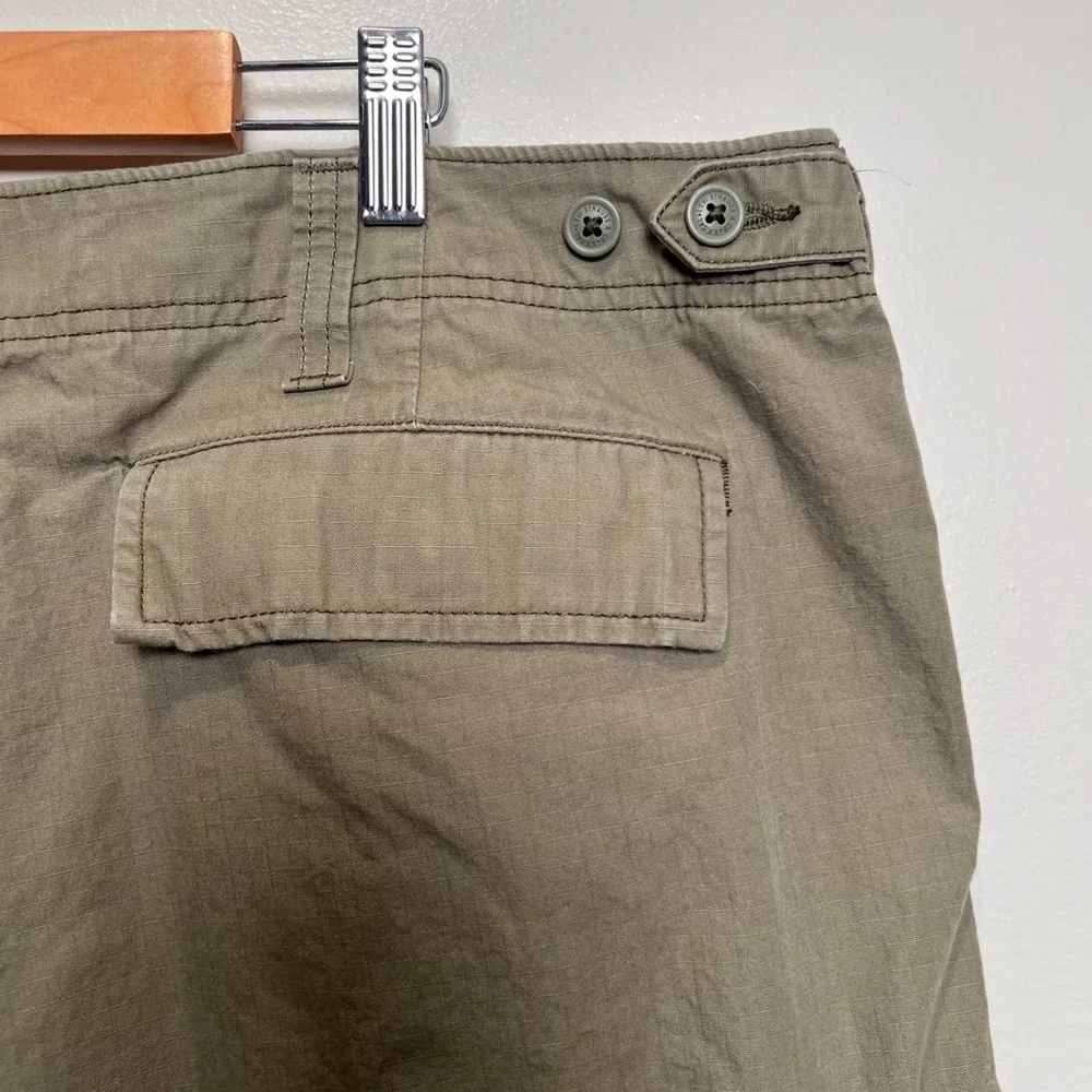 Levi Strauss Cargo Shorts Loose Fit Cotton Ripstop Mens 42 Olive Green Utility